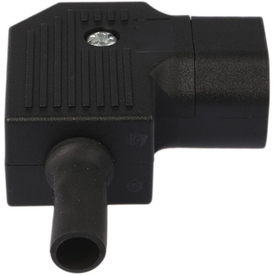 Bulgin C14 Right Angle Cable Mount IEC Connector Male, 10A, 250 V