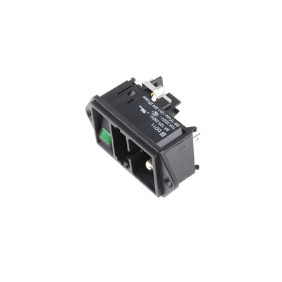 Schurter C14 Panel Mount IEC Connector Male, 10A, 250 V