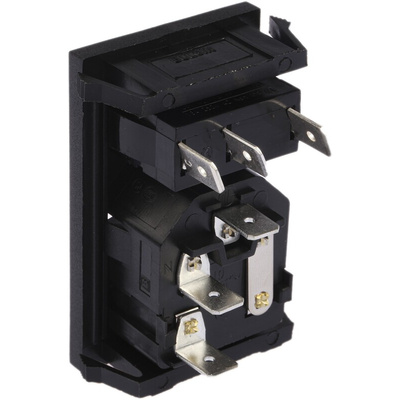 Bulgin C14 Snap-In IEC Connector Male, 10A, 250 V, Fuse Size 5 x 20mm