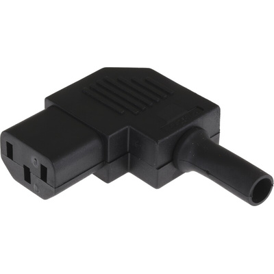 Bulgin C13 Right Angle Cable Mount IEC Connector Socket, 10A, 250 V