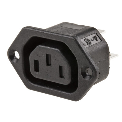 Bulgin C13 Panel Mount IEC Connector Socket, 10A, 250 V