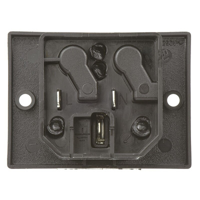 Schurter C14 Panel Mount IEC Connector Male, 10A, 250 V