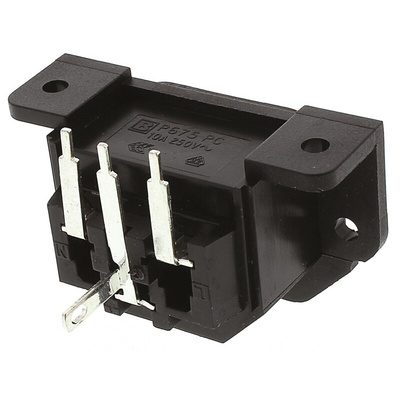 Bulgin C13 Right Angle Panel Mount, PCB Mount IEC Connector Socket, 10A, 250 V