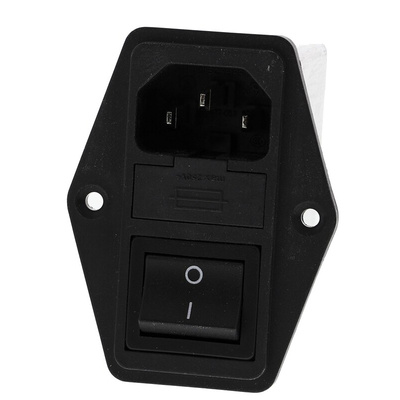 Schaffner,2A,250 V ac Male Panel Mount IEC Filter 2 Pole FN284-2-06,Faston 2 Fuse