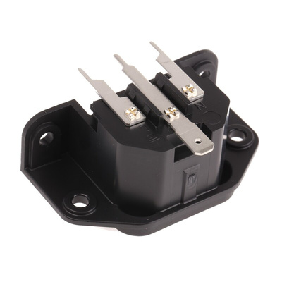 Schurter C14, C18 Panel Mount IEC Connector Male, 10A, 250 V
