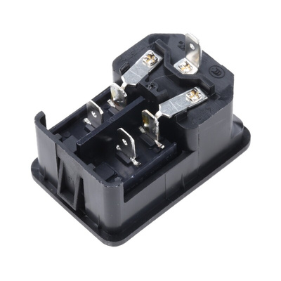 Schurter C14 Snap-In IEC Connector Male, 10A, 250 V