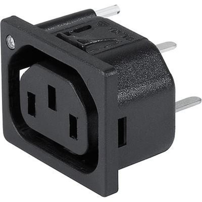 Schurter Snap-In IEC Connector Socket, 10A, 250 V