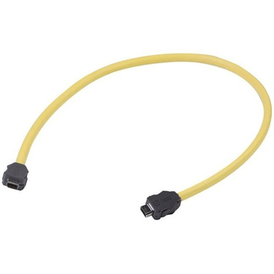 HARTING Cat6a Cable 5m, Yellow, Male ix/Male ix