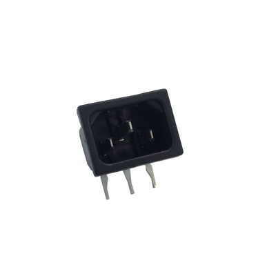 Bulgin Snap-In IEC Connector Male, 10A, 250 V