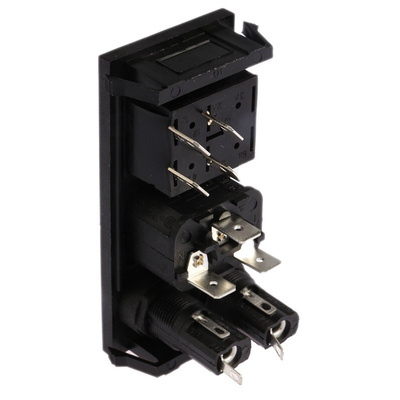 Bulgin C14 Snap-In IEC Connector Male, 10A, 250 V, Fuse Size 5 x 20mm