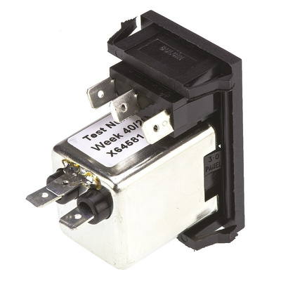 Bulgin 6A, 250 V ac Male Snap-In IEC Filter BZV01/A0620/02 1 Fuse