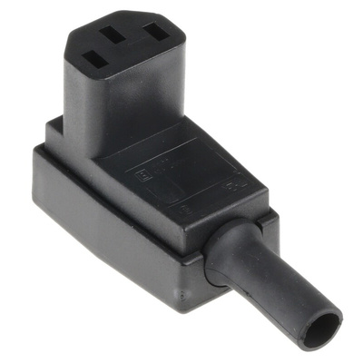 Bulgin C13 Right Angle Cable Mount IEC Connector Socket, 10A, 250 V