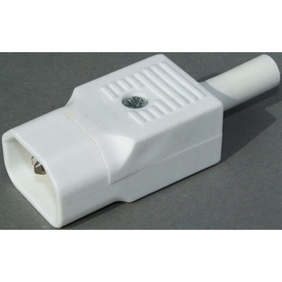 Bulgin C14 Cable Mount IEC Connector Male, 10A, 250 V