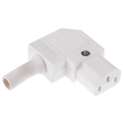 Bulgin C13 Right Angle Cable Mount IEC Connector Socket, 10A, 250 V