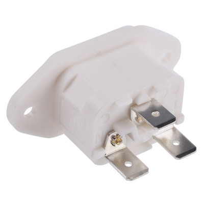 Bulgin C14 Panel Mount IEC Connector Male, 10A, 250 V