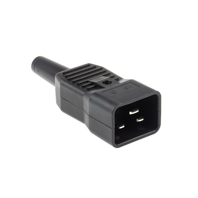 Schurter C20 Cable Mount IEC Connector Male, 16A, 250 V