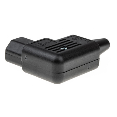 Schurter C15 Right Angle Cable Mount IEC Connector Socket, 15A, 250 V