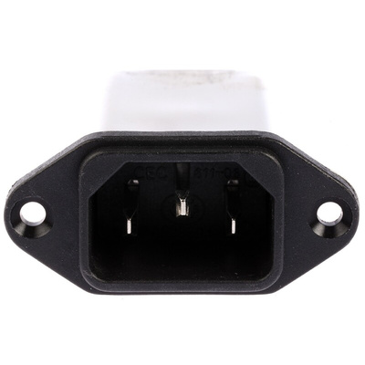 Schaffner 10A, 250 V ac Male Panel Mount IEC Filter FN9222-10-06, Faston None Fuse