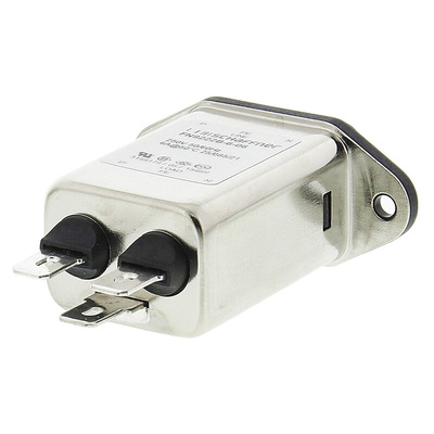 Schaffner 6A, 250 V ac Male Panel Mount IEC Inlet Filter FN9222B-6-06, Faston None Fuse