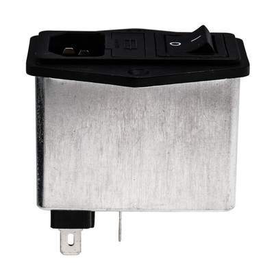 Schaffner 6A, 250 V ac Male Panel Mount IEC Inlet Filter 2 Pole FN284B-6-06, Faston 2 Fuse