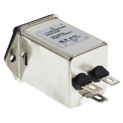 Schaffner 6A, 250 V ac Male Panel Mount IEC Filter FN261-6-06, Faston 1 Fuse