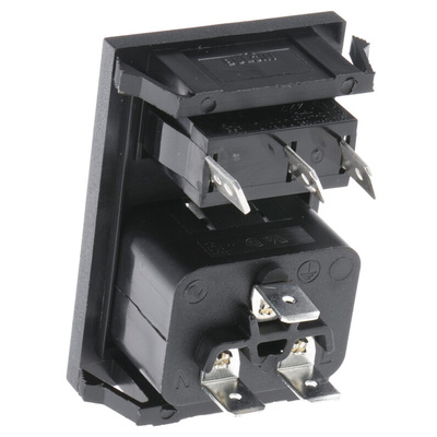 Bulgin C20 Snap-In IEC Connector Male, 16A, 250 V