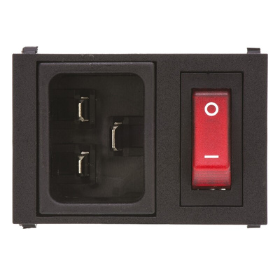 Bulgin C20 Snap-In IEC Connector Male, 16A, 250 V