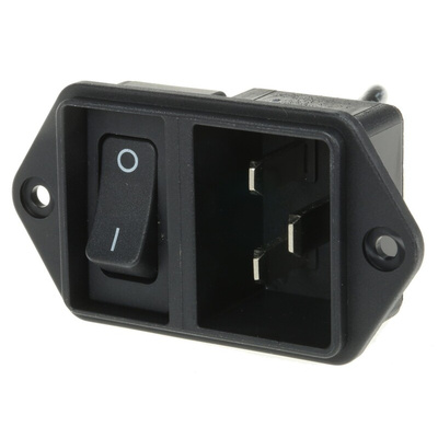 Schurter C20 Panel Mount IEC Connector Male, 20A, 250 V