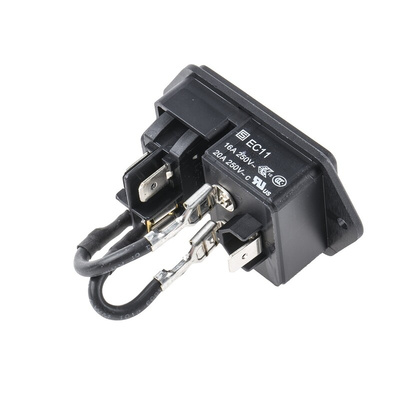 Schurter C20 Panel Mount IEC Connector Male, 20A, 250 V