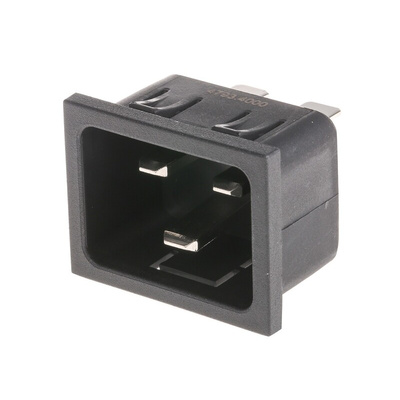 Schurter C20 Snap-In IEC Connector Male, 20A, 250 V