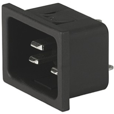 Schurter C20 Snap-In IEC Connector Male, 20A, 250 V