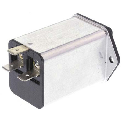 Schurter 2A, 250 V ac Male Panel Mount Filtered IEC Connector DC12.2102.001