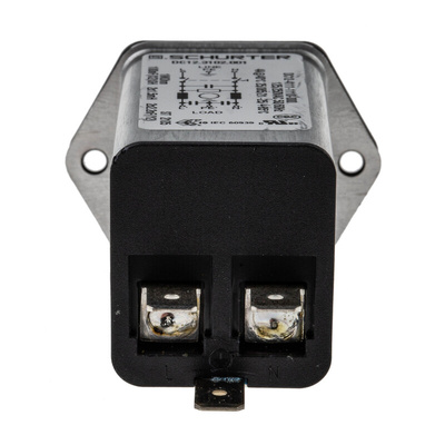 Schurter 4A, 250 V ac Male Panel Mount Filtered IEC Connector DC12.3102.001
