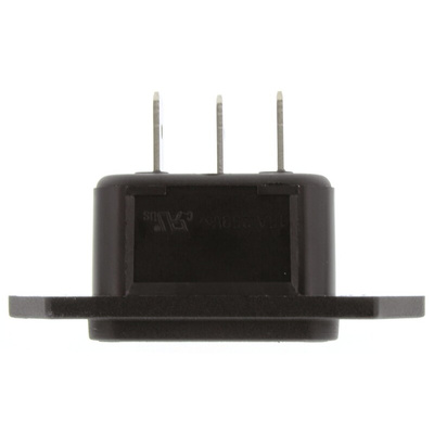 Schurter C14 Panel Mount IEC Connector Male, 10A, 250 V