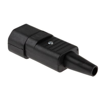 Schurter C14 Cable Mount IEC Connector Male, 10A, 250 V