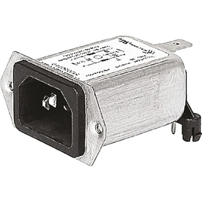Schurter 15A, 250 V ac Male Panel Mount Filtered IEC Connector 5120.0007.0 None Fuse