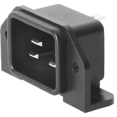 Schurter C20 Panel Mount IEC Connector Male, 16A, 250 V
