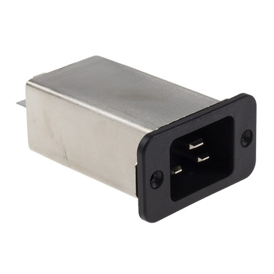 EPCOS 16A, 250 V ac/dc Panel Mount IEC Inlet Filter B84771M0016A000, Tab
