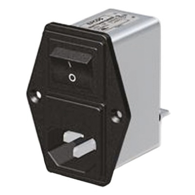 EPCOS 6A, 250 V ac/dc Panel Mount IEC Inlet Filter B84776A0006A000, Tab