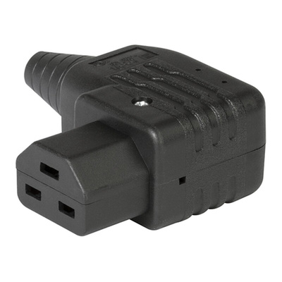 Schurter C21 Right Angle Cable Mount IEC Connector Socket, 16A, 250 V