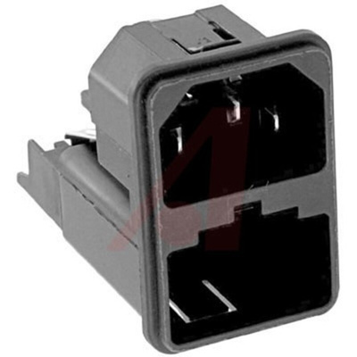 Schurter C14 Snap-In IEC Connector Male, 10A, 125 V, 250 V, Fuse Size 6.3 x 32mm