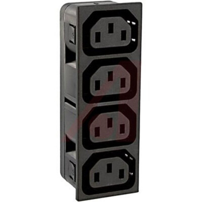 Schurter F Snap-In IEC Connector Socket, 10A, 250 V