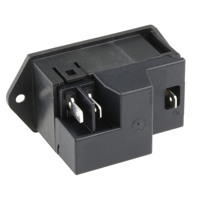 Schurter C14 Panel Mount IEC Connector Male, 10A, 250 V, Fuse Size 5 x 20mm