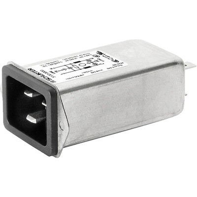 Schurter 16A, 250 V ac Male Screw Filtered IEC Connector 5130.0000.21, Quick Connect
