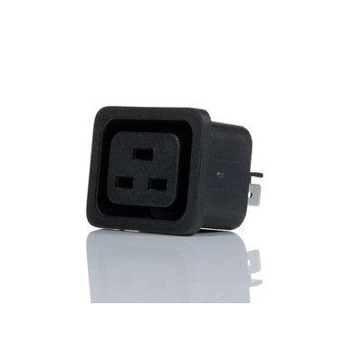 RS PRO C19 Panel Mount, Snap In Mount IEC Connector Socket, 20A, 250V