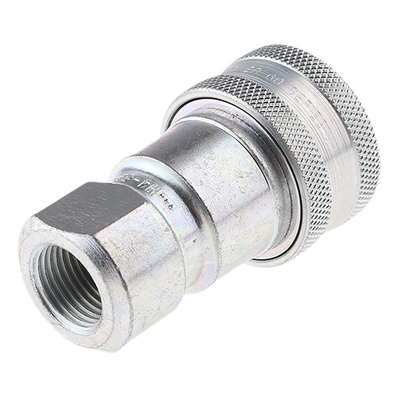 Parker Steel Female Hydraulic Quick Connect Coupling, G 1/2 Female