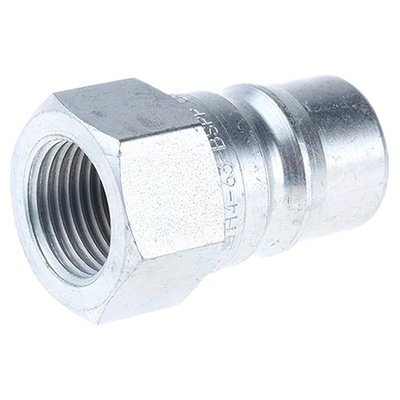 Parker Steel Male Hydraulic Quick Connect Coupling, G 1/2 Female