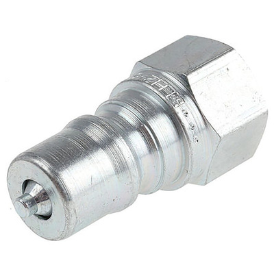 Parker Steel Male Hydraulic Quick Connect Coupling, G 3/4 Female