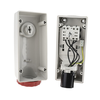 Scame Switchable IP67 Industrial Interlock Socket 3PN+E, Earthing Position 6h, 16A, 415 V