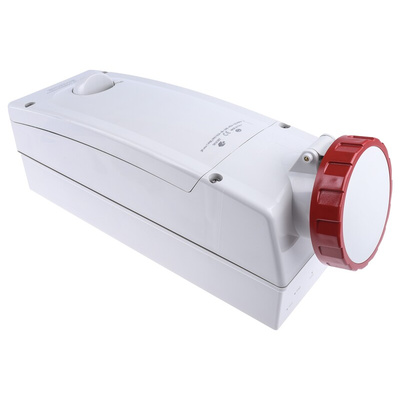 Scame Switchable IP67 Industrial Interlock Socket 3PN+E, Earthing Position 6h, 63A, 415 V